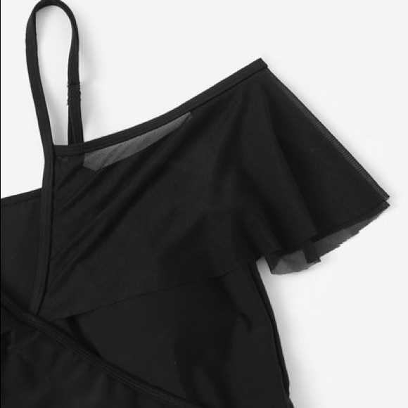 Swimsuit Mesh Top Black One Piece Size M NWT - Picture 4 of 5